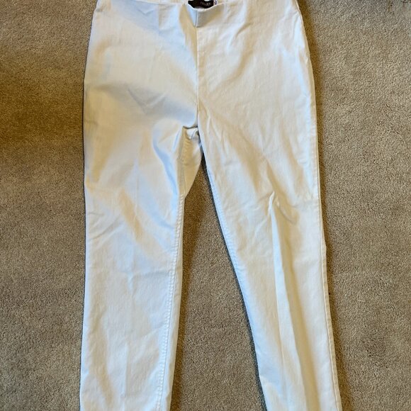 White Crosby Elastic Waist Pull-On Pants Size 12 (Previously Worn) - Picture 4 of 8